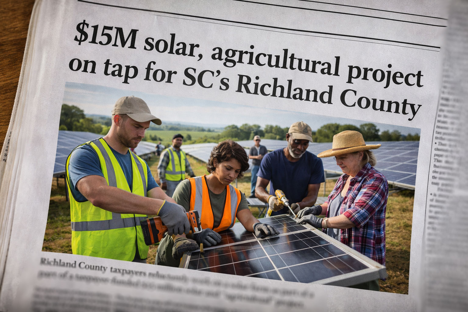 Normal people construct solar panels